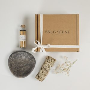 White Sage Smudging Kit with Real Marble Dish