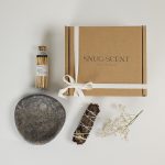 Black Sage Smudging Kit with Real Marble Dish