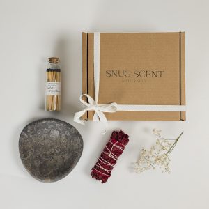 Dragon’s Blood Sage Smudging Kit with Real Marble Dish